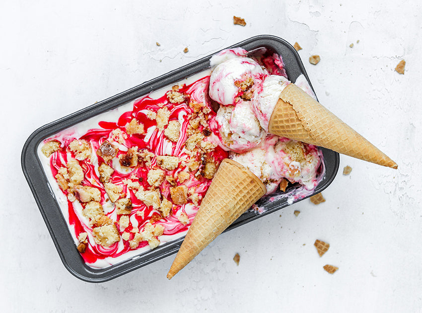 No Churn Strawberry Passion Fruit Ice Cream