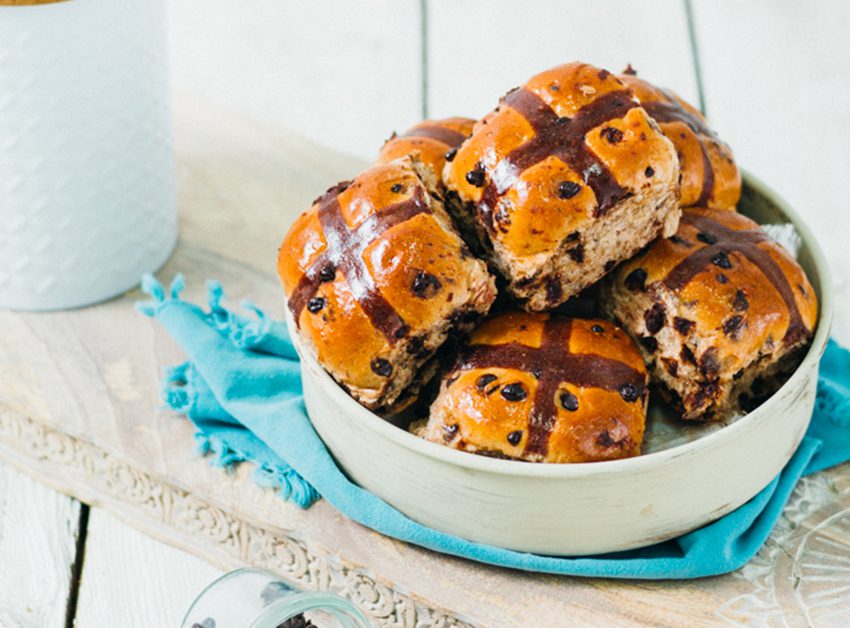 Chocolate Chip Hot Cross Bun - Toasted Delight