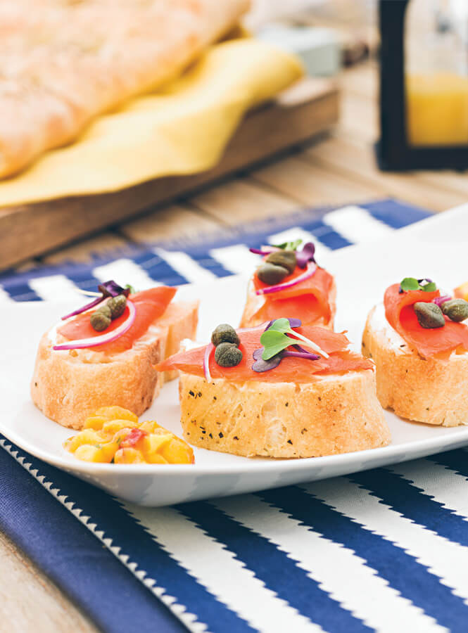 Smoked Salmon Turkish Bread