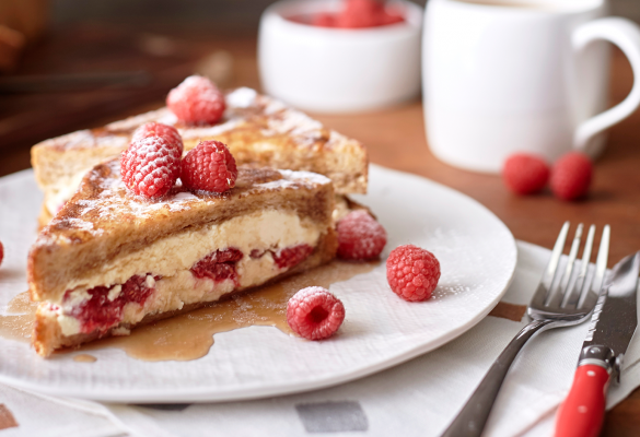 Raspberry Ricotta Stuffed French Toast