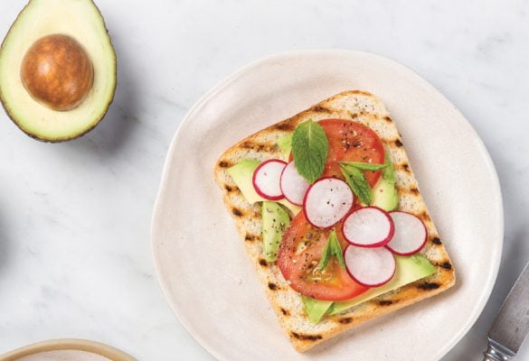 Avocado Toast with Chia Radish and Mint - 850