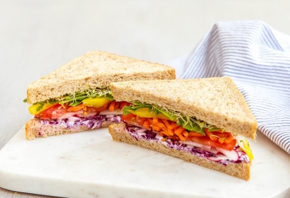 Rainbow Vegetable Sandwich