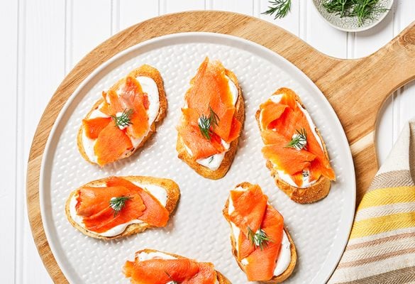 Smoked Salmon and Dill Crostini