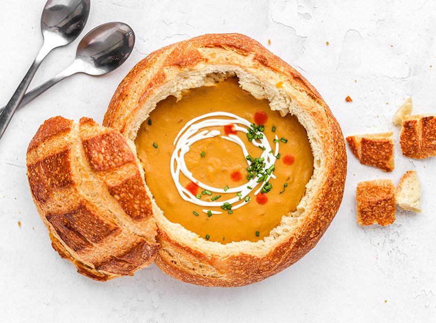 Pumpkin Bread Bowls Recipe