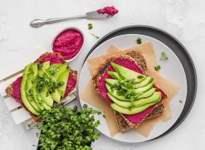 Beetroot and Avocado toast