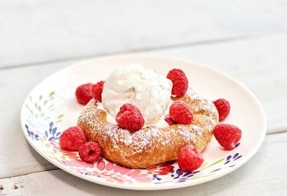 Vanilla Bean Gelato Raspberry Danish