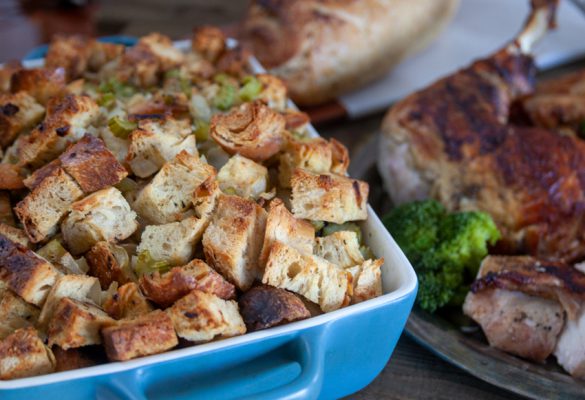 Sourdough Stuffing with Bacon