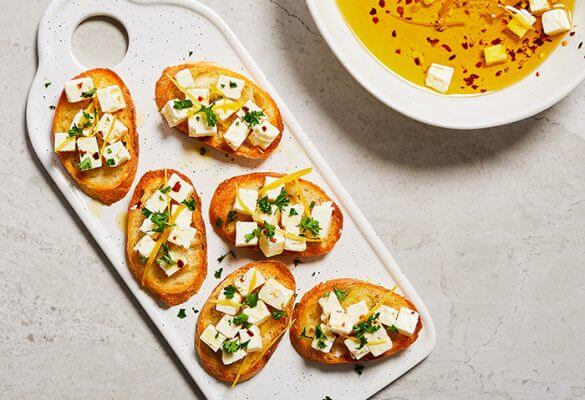 Lemony Feta Crostini