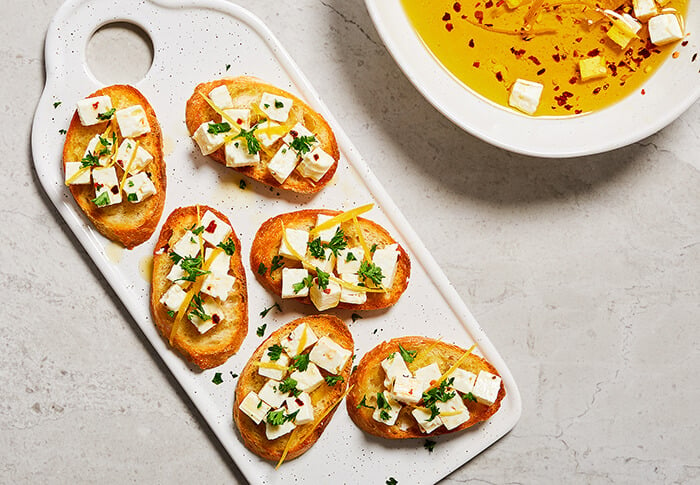 Lemony Feta Crostini