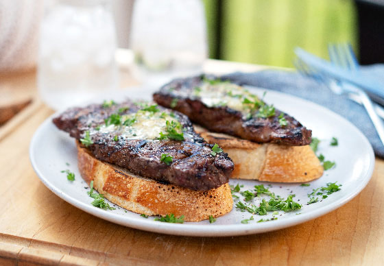 Open Steak Sandwich