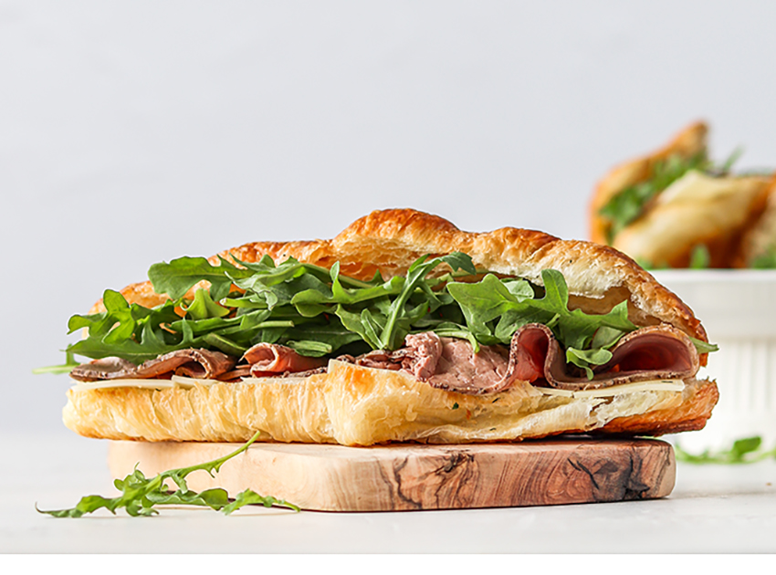 Roast Beef And Swiss Cheese Croissant Cobs Bread