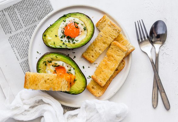 Baked Avocado Eggs & Soldiers
