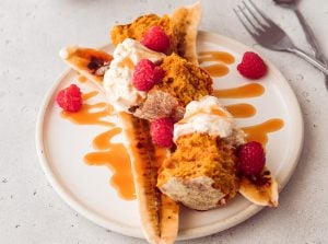 Caramelized Banana Pumpkin Split