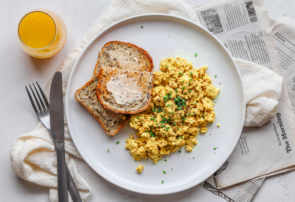 Scrambled Tofu on a plate